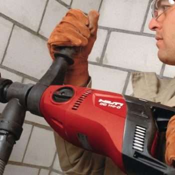 Hand Held Dry Diamond Core Drill Hire in use 1