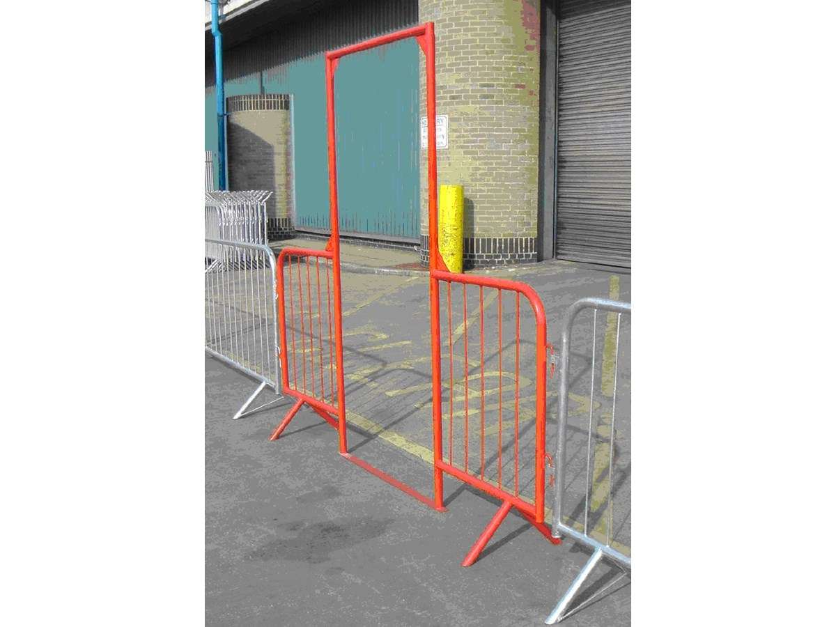 Crowd Barrier Arch Entrance Without Gate – Red