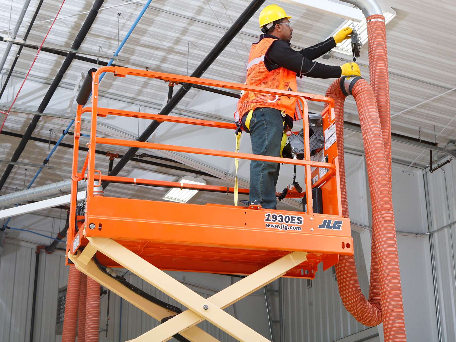 Jlg Aerial Lift Cartoon Worker