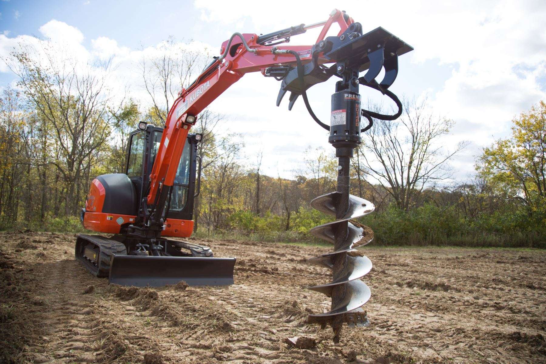 Hydraulic Drive Auger For 1 5t Excavator Digger Smiths Hire
