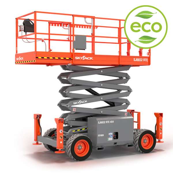 11.75m Electric Rough Terrain Scissor Lift – Skyjack SJ6832RTE