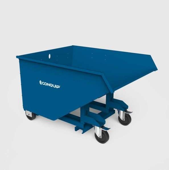 telehandler tipping skip image 1