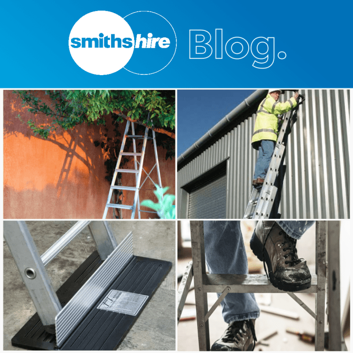 A mosaic image showcasing different ladders for a blog post about ''How to choose the right ladder for your job'